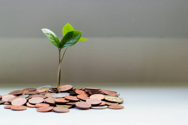 High yield savings jar with coins